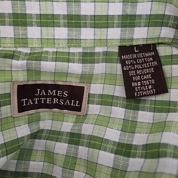 James Tattersall Button-Down Short Sleeve Checkered Shirt - Picture 11 of 12